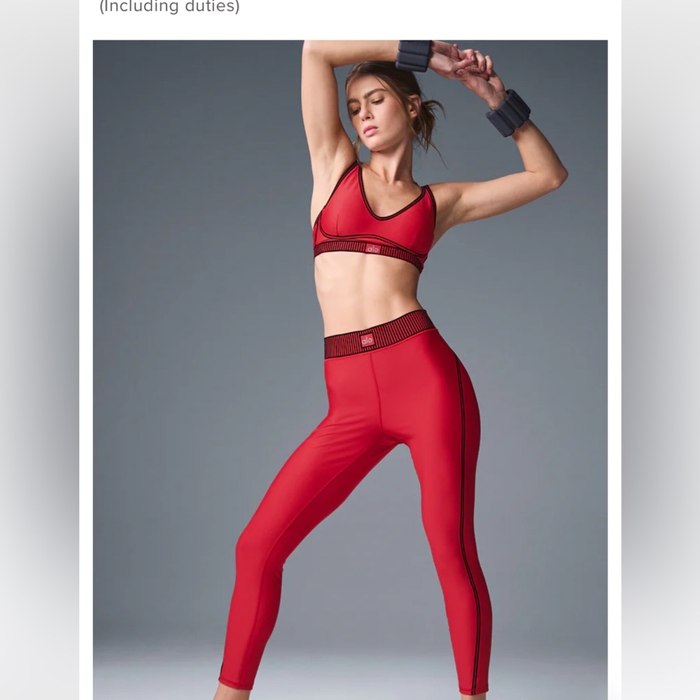 ALO Yoga Red Leggings - airlift leggings